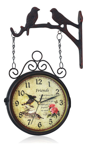 W Relógio De Parede Lateral Retro Antique Station Clock