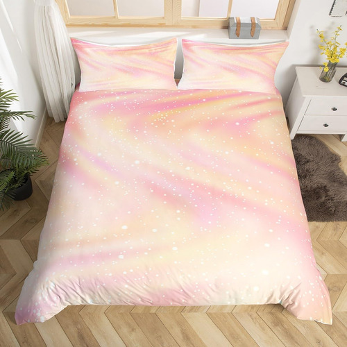 Juego De Cama Doble Para Niñas En Colores Pastel, Funda De E