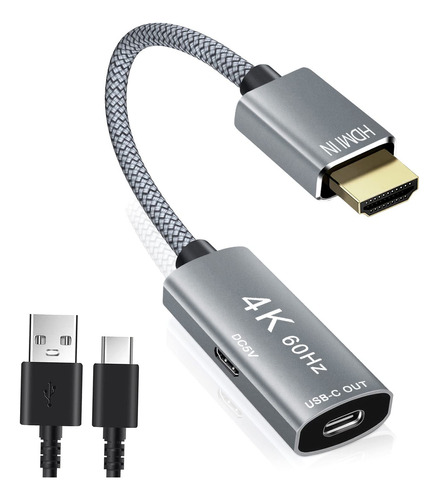 Basesailor Adaptador De Cable Hdmi Macho A Usb-c Hembra Con