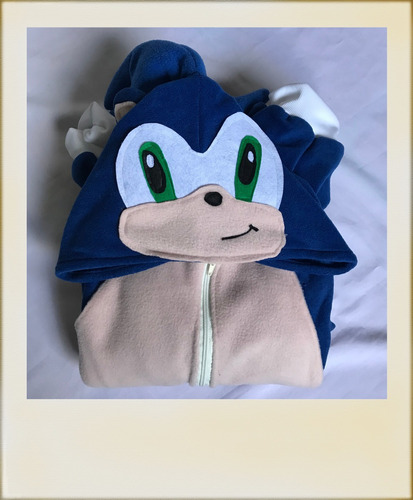 Pijama Entero De Sonic De Polar Para Niños A Medida