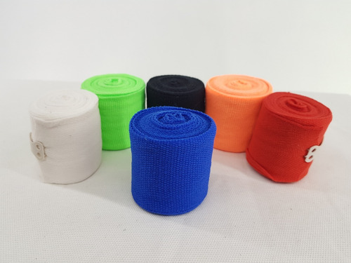Imagen 2 de 7 de Vendas Boxeo 5 Cm Kick Box Muay Thai Proyec 3 Mts X Par