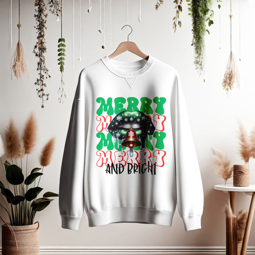 12 Diseños Digitales Png Navidad Lips - Labios Dtf - Sublim