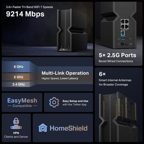 Router Tp-link 2 Gigabits Tribanda Vpn Gaming Rompe Muros