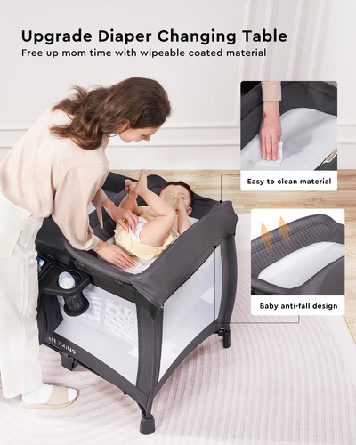 Pack And Play Lilleprins 4 In 1 W/ Bassinet & Changing Table