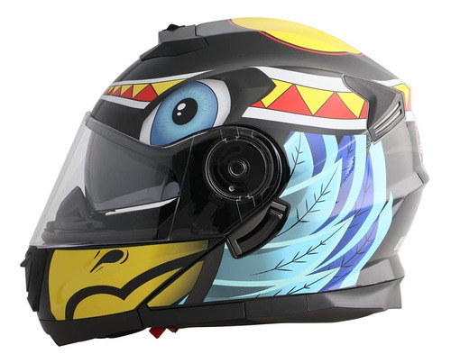 Casco Abatible De Moto Edge Legend Con Certificado Dot Ktm Color Azul brillante Tamaño del casco M