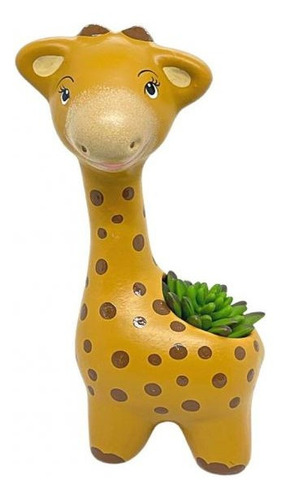 Vasinho Girafa Girafinha De Ceramica Para Suculenta