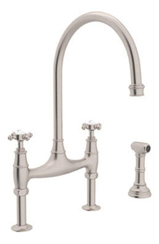 Rohl U.4718x-stn-2 Perrin And Rowe Grifo Cocina Para Puente