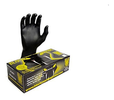 Guante Black Mamba Super Strong De Nitrilo 100, Extra