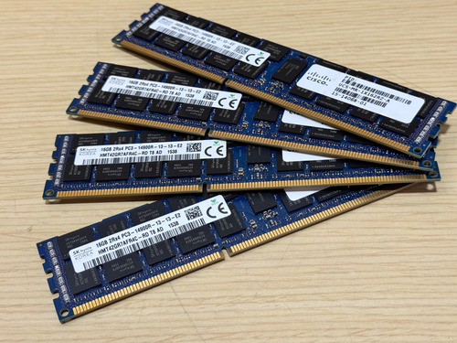 Lote 4 Memoria Ram 16 Gb Ddr3 1600 Mhz R Dimm *para Servidor (Usado)