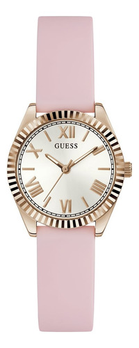 Relojes Guess Mujer Mini Luna. Silicona Rosado Gw0724l3