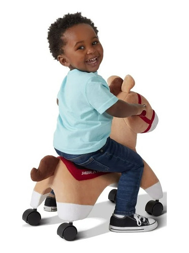 Caballo Radio Flyer Montable Con Ruedas Cafe Con Rojo Color Marrón Claro