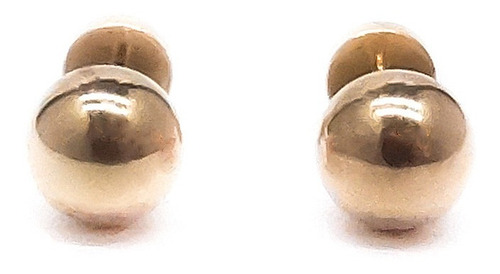 Imagen 1 de 10 de Par Aros Abridores Oro 18k Bolita Nº 7 (7mm) El Trust Joyero