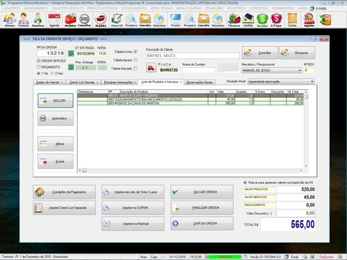 Sistema Para Oficina Mecânica Check List 6.0 Plus Fpqsystem