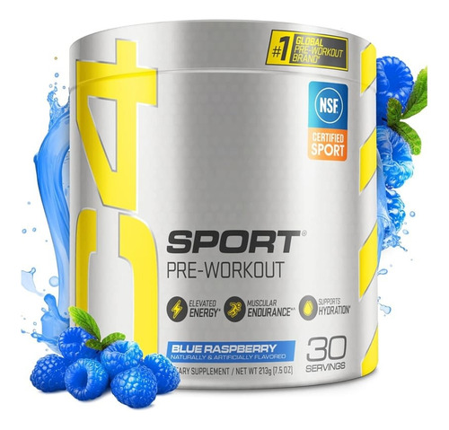 Pre Entreno C4 Sport 30 Servicios Blue Raspberry - Cellucor