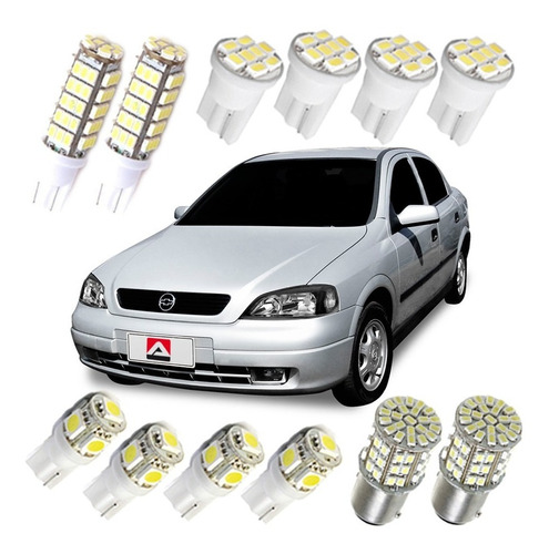 Kit Super Lâmp Led Astra 99 2000 2002 Pingo Teto Placa Xenon