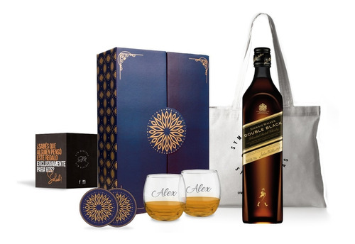 Box Experiencia Johnnie Walker Double Black 750ml Souvenir