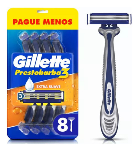 Gillette Prestobarba3 Regular 8 unidades por envase 