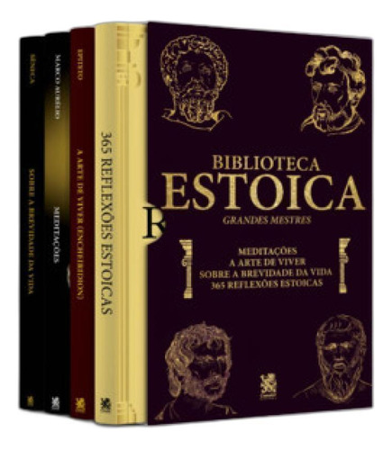 Biblioteca Estoica Grandes Mestres Box Com 4 Livros