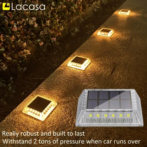Luces Solares Para Terraza 4 Led 30 Lúmenes Blanco Cálido
