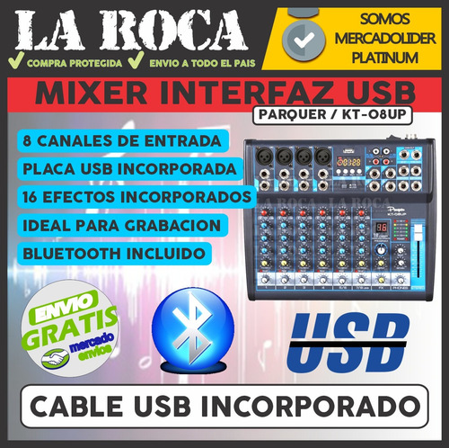 Combo Radio Grabacion Consola Interfaz Usb + Microfono + Acc