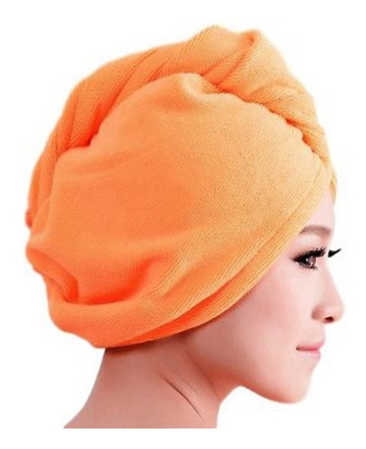 Prática Toalha Touca P/ Secar O Cabelo Com Elástico E Botão