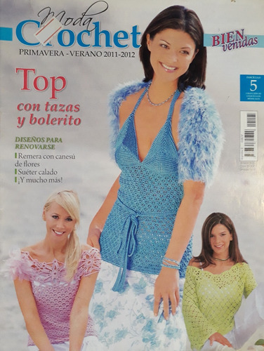 Revista Tejidos Bienvenidas Moda Crochet Top Tazas Liquido