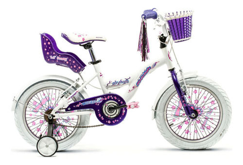Bicicleta Nena Niñas Raleigh Lilhon Rodado 16 - Avant Color Blanco/rosa
