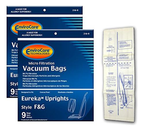 Bolsas De Polvo Para Aspiradora Eureka F&g (18 Unidades)