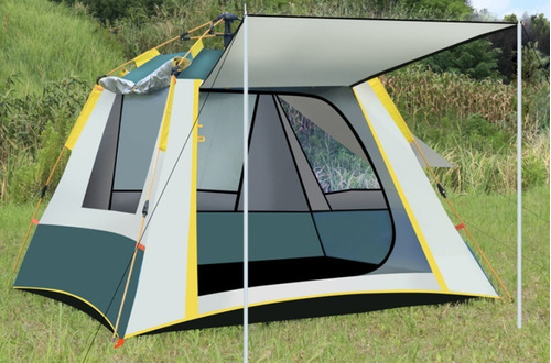 Carpa Automática Con Alero 210x210x140 Profesional 3/4 Per