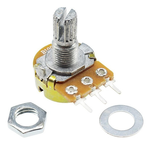 Imagen 3 de 10 de Potenciometro Lineal 15mm 3pin Wh148 10k Hobbytronica