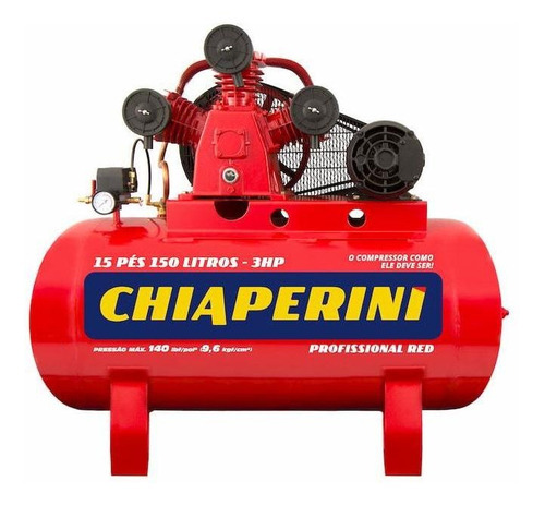 Compressor De Ar M.pressão Mono 3hp 110/220v 150l Chiaperini
