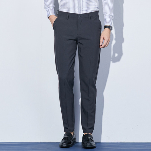Pantalones De Vestir Hombre Formal Slim Color Solido [u]
