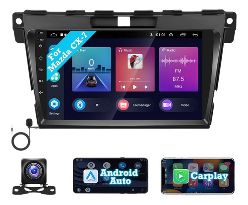 Estéreo Coche Android 11 Para Mazda Cx-7 Carplay Hi-fi 2+32g