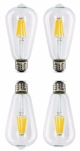 Pack Por 10 Lámparas Pera St64 Vintage Led 4w