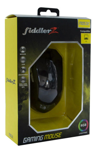 Fiddler Mouse Gamer 6d Retroiluminado Luz Led Fd-mo532