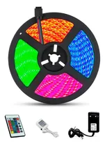 Comprar Fita Led Iluminação Rgb 5050 5m A Prova D Água + Fonte Alimentação Alta Intensidade Iluminação Ambiente Controle Remoto