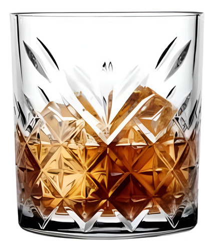 Set 6 Vasos Bajo Tallados 340ml Whisky Timeless