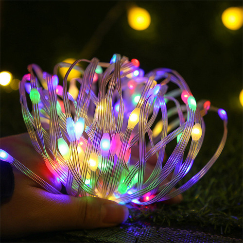 Guirnalda De Luces De Cuero De 8 Modos, 2 Unidades, Con Cont