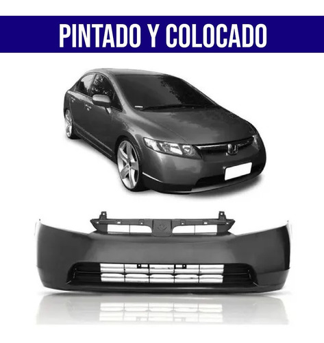 Paragolpe Honda Civic 2006 2007 2008 2009 Ciego Pintado