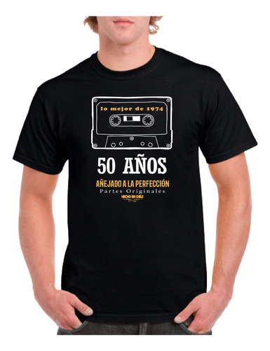 Polera Hombre Estampado Cumpleaños - 50 Años