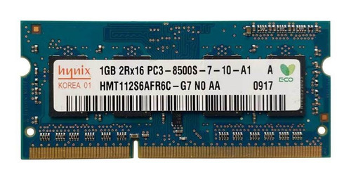 Memória Notebook Ddr3 1gb 8500s 1066mhz