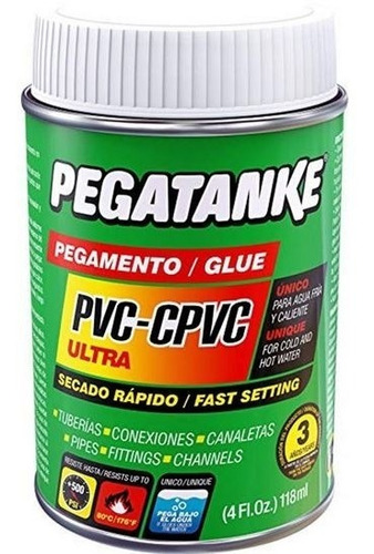 Pegamento Pegatanke Pvc-cpvc 118ml /ferroconstru