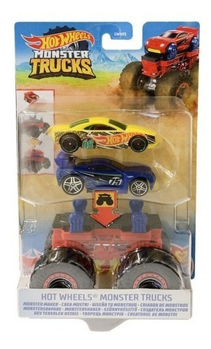 Hotwheels Monster Trucks Diseña Tu Monstruo - Mattel Color Gww14