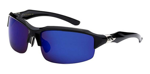 Lente Deportivo Artic Blue Sport Black Bluetech Anti Reflejo