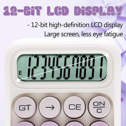 Calculadora De Interruptor Mecánico Exlliy, 10 Dígitos, Lcd