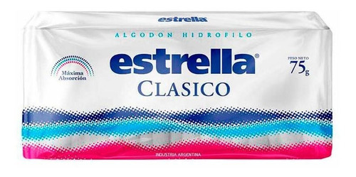 Pack X 18 Unid. Algodon  Clasico 75 Gr Estrella Algodones