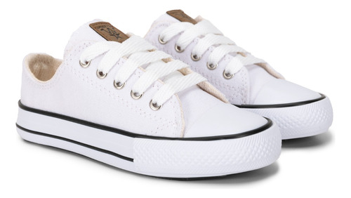 Zapatillas Para Niños/as Stars Eco Cuero (importado) Blanco 