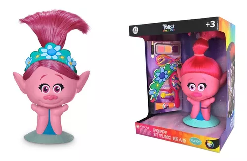 Boneca busto poppy trolls original faça penteados com + 20