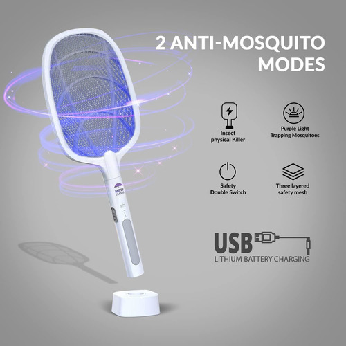 Exterminador Eléctrico 2 En 1, Lámpara De Trampa De Mosquito