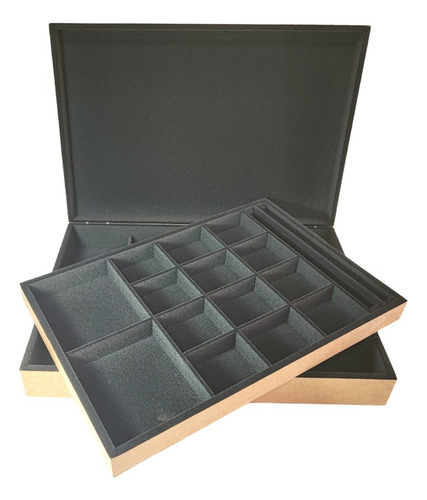 Kit 1 Porta Joia Grande C/bandeja E 1 Caixa P/ 8 Oculos 8539